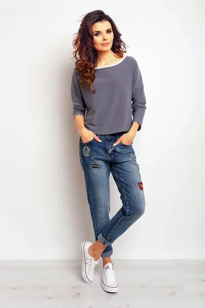 Infinite You Woman's Blouse M087 Grey