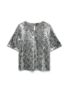 VERO MODA Blúzka  sivá / striebornosivá