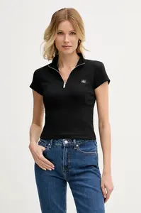 Calvin Klein Jeans crop top dámský bavlněný s elastanem