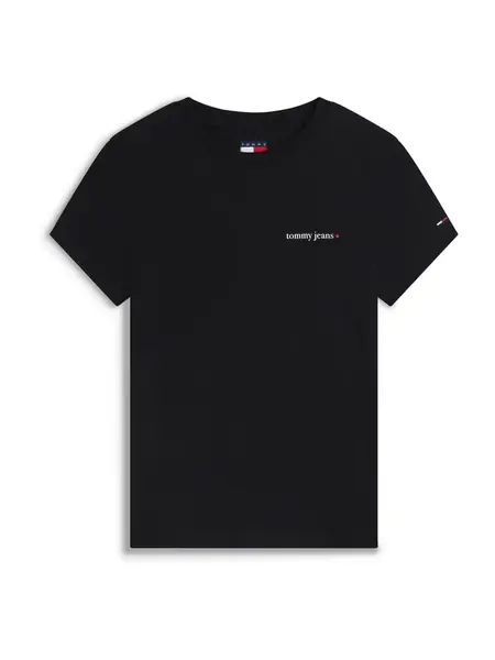 Tommy Jeans Tričko 'ESS'  čierna / biela
