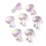 UV Plating Rainbow Iridescent Transparent Acrylic Beads