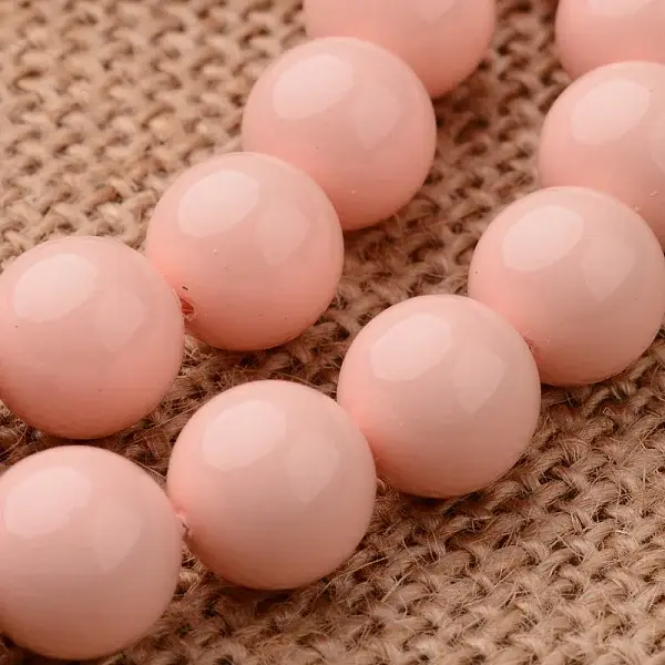 Polished Round Grade A Shell Pearl Bead Strands