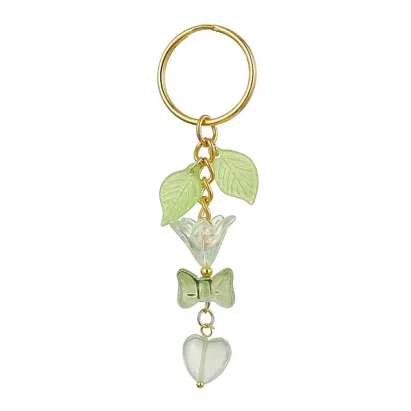 Bowknot & Heart Glass Pendant Decorations