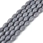 Opaque Solid Color Glass Beads Strands