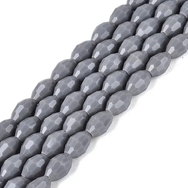 Opaque Solid Color Glass Beads Strands