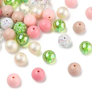 40Pcs 8 Styles Acrylic Beads