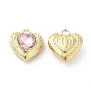 Rack Plating Alloy Glass Pendants