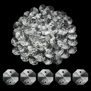 Transparent K9 Glass Connector Charms
