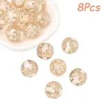 8Pcs Transparent Resin Beads