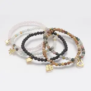 Natural Gemstone Beaded Stretch Bracelets