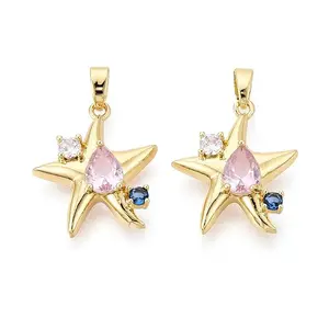Brass Pave Cubic Zirconia Pendants
