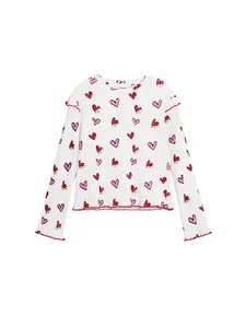 Desigual Tričko  eozín / červená / biela