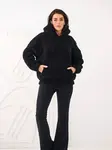 Čierna mikina s kapucňou