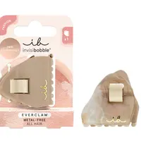 Skřipec do vlasů Invisibobble Everclaw S Too Faced - béžový a hnědý s mramorovým efektem + dárek zdarma