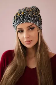 Kesi Dámska čiapka s pomponom Maria K335 tmavošedý