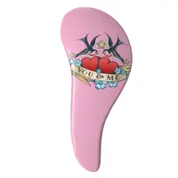 Kartáč na vlasy Sibel D-méli-mélo - růžový s potiskem You  a  Me (P005141) + dárek zdarma