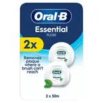 Oral B Dentální voskovaná nit Essential Waxed Mint Floss 2 x 50 ml