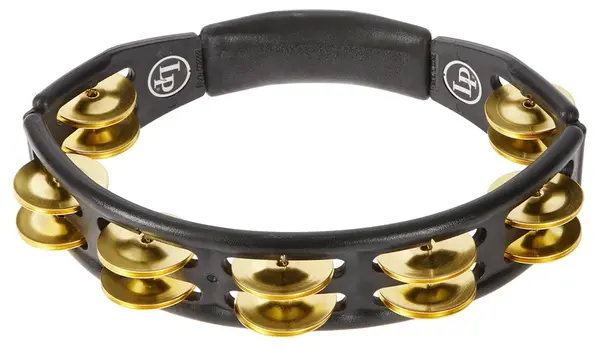 Latin Percussion Cyclops Tambourine Brass Jingles Black Hand Held