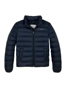TOMMY HILFIGER Zimná bunda 'Essential Lightweight Down'  námornícka modrá / biela