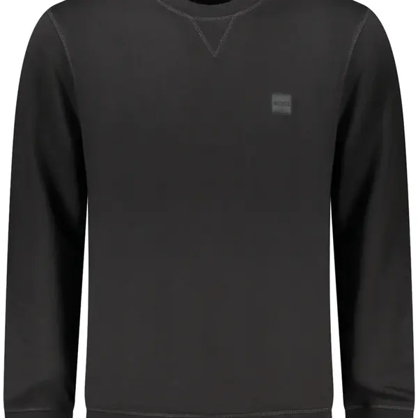 HUGO BOSS MEN&#39;S BLACK ZIP-UP SWEATSHIRT