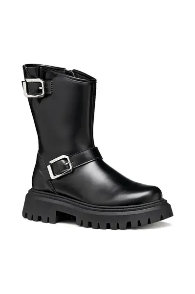 Dětské boty Geox MAQUINNENS černá barva, J56M6A.000CN