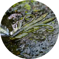 Redbass gumová nástraha nymfa olive/silver - xl 130 mm