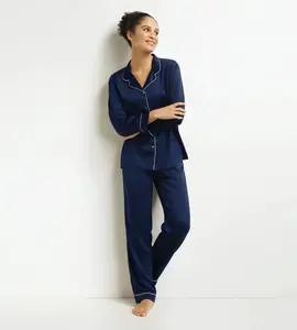 DIM PYJAMA SET - Dámske pyžamo set - tmavo modrá