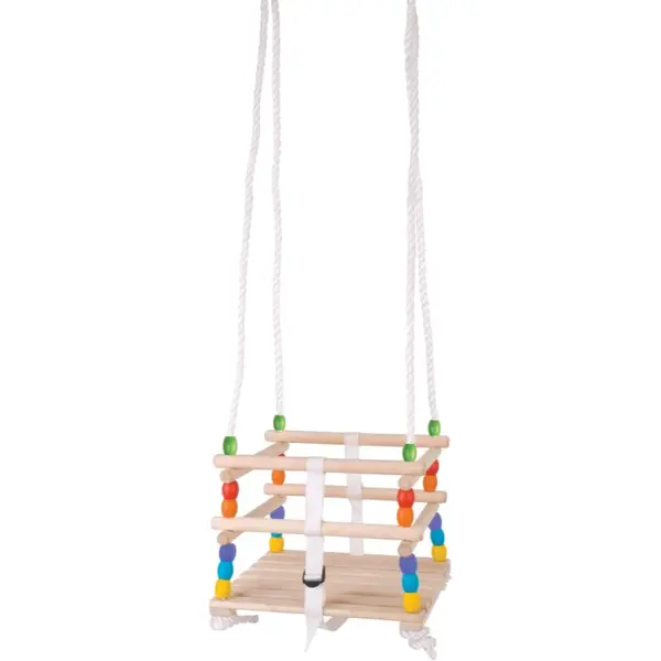 Bigjigs Toys Wooden Bead Swing houpačka ze dřeva 12m+ 25kg 1 ks