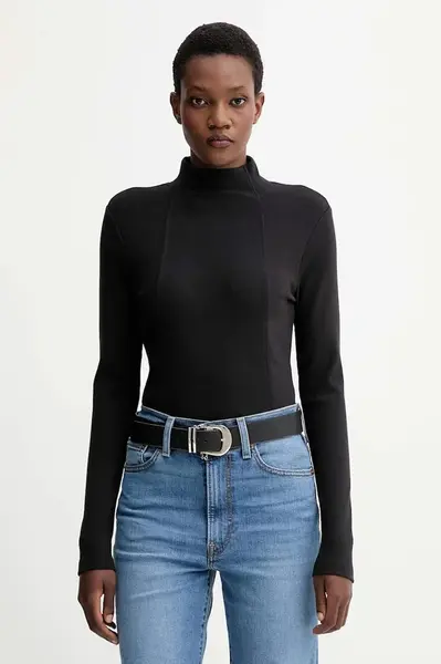 Tričko s dlouhým rukávem G-Star A line slim rib mock