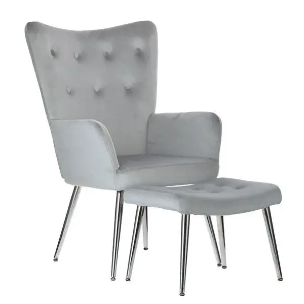 Relaxační křeslo s podnožkou Silver Luxury