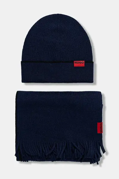Vlnená čiapka a šál HUGO Zaschel Set