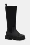 Gumáky Tommy Hilfiger FLAG LONG RAINBOOT WARM LINING čierna farba, FW0FW08973