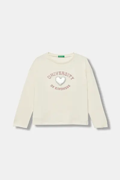 Detská bavlnená košeľa s dlhým rukávom United Colors of Benetton