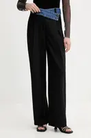 Nohavice s prímesou vlny Desigual DENIMWAIST