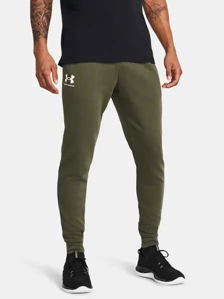 Kaki športové tepláky Under Armour UA Rival Terry Jogger