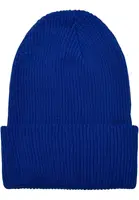 Cap made of recycled yarn, ribbed knit Royalblue