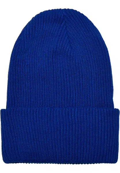 Cap made of recycled yarn, ribbed knit Royalblue