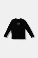 Detská bavlnená košeľa s dlhým rukávom HUGO