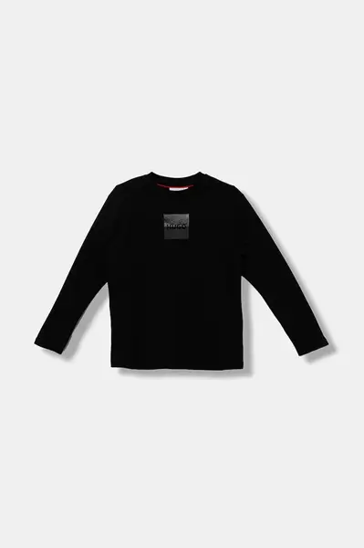 Detská bavlnená košeľa s dlhým rukávom HUGO