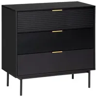 Livetastic KOMODA, černá, barvy zlata, 80/80/40 cm
