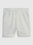 Biele chlapčenské šortky s pružným pásom GAP