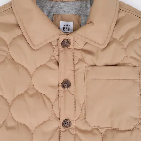 Svetlo hnedá chlapčenská prešívaná bunda GAP