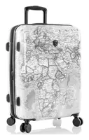 Stredný kufor na kolieskach Heys Journey 3G M Black/White Map
