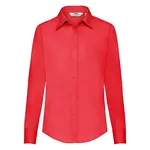 Red ladies' classic poplin shirt Fruit Of The Loom