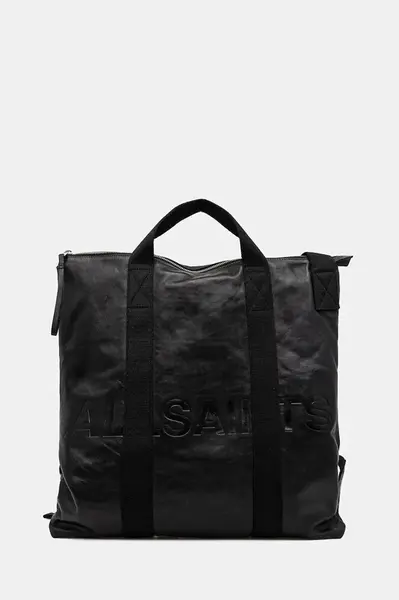 Kožená taška AllSaints KEI černá barva, M002XB