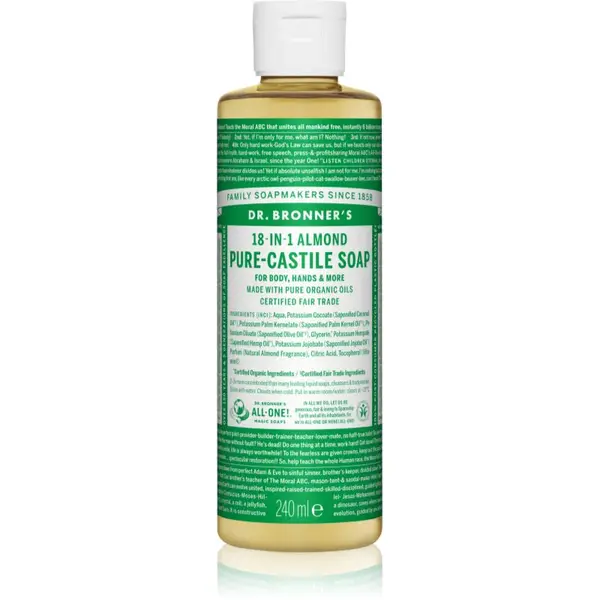 Dr. Bronner’s Almond tekuté univerzálne mydlo 240 ml