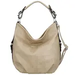 Stylová dámská koženková kabelka na rameno Tripa, tmavě béžová