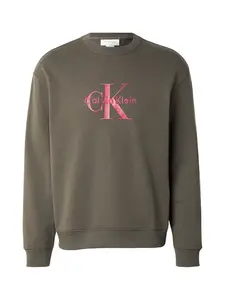 Calvin Klein Jeans Mikina  olivová / červená
