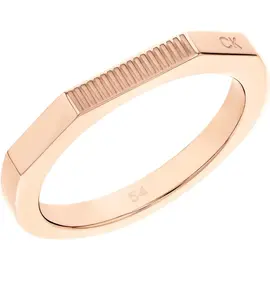 Calvin Klein Módní bronzový prsten Faceted 35000189 52 mm