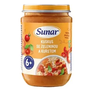 SUNAR Příkrm kuskus se zeleninou a kuřetem 6m+ 190 g